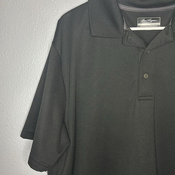 Ben Hogan Black Striped Textured Short Sleeved Polo Size XL - Picture 6 of 9